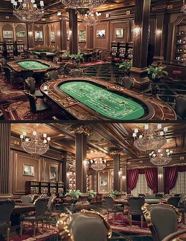 centro de mesa tema casino